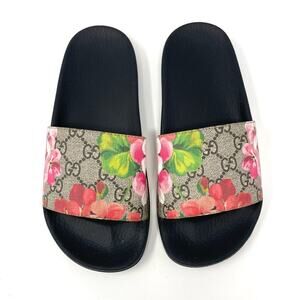 Gucci GG Blooms Supreme Floral Slide Slip On Sandal EU 36